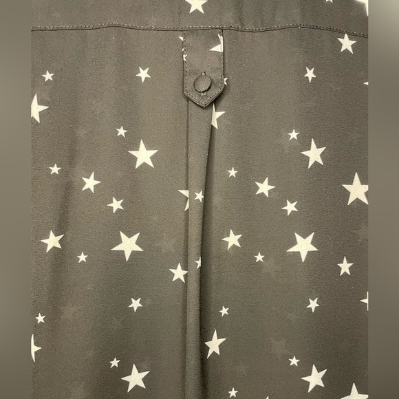 Torrid Harper 3/4 sleeve pullover Blouse Black Starry Stars Size 1x - Picture 10 of 15